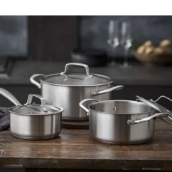 Clearance Pillivuyt Gourmet Roya Gryde med glaslåg Stål