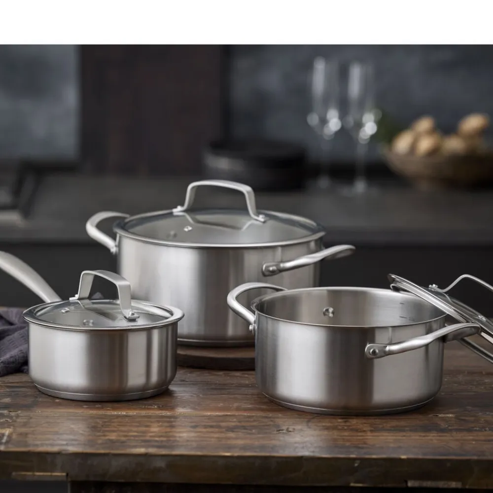 Clearance Pillivuyt Gourmet Roya Gryde med glaslåg Stål