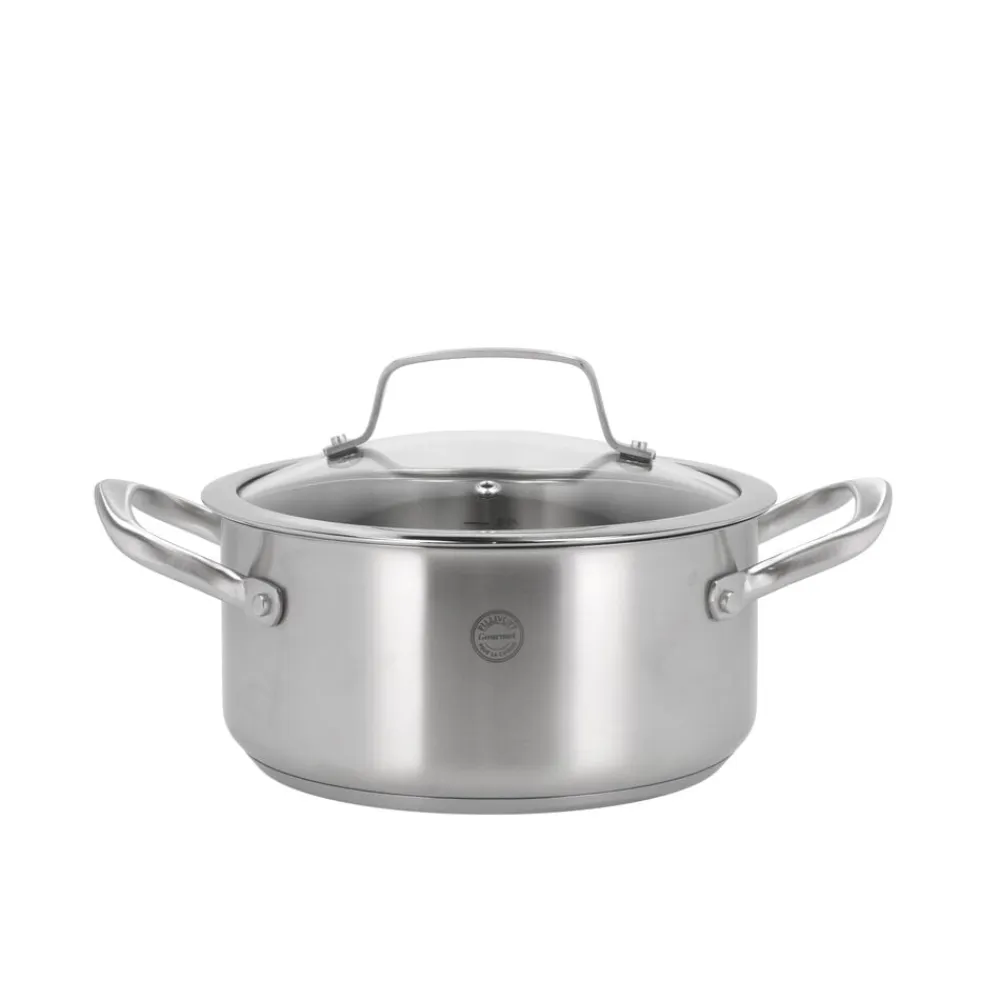 Clearance Pillivuyt Gourmet Roya Gryde med glaslåg Stål