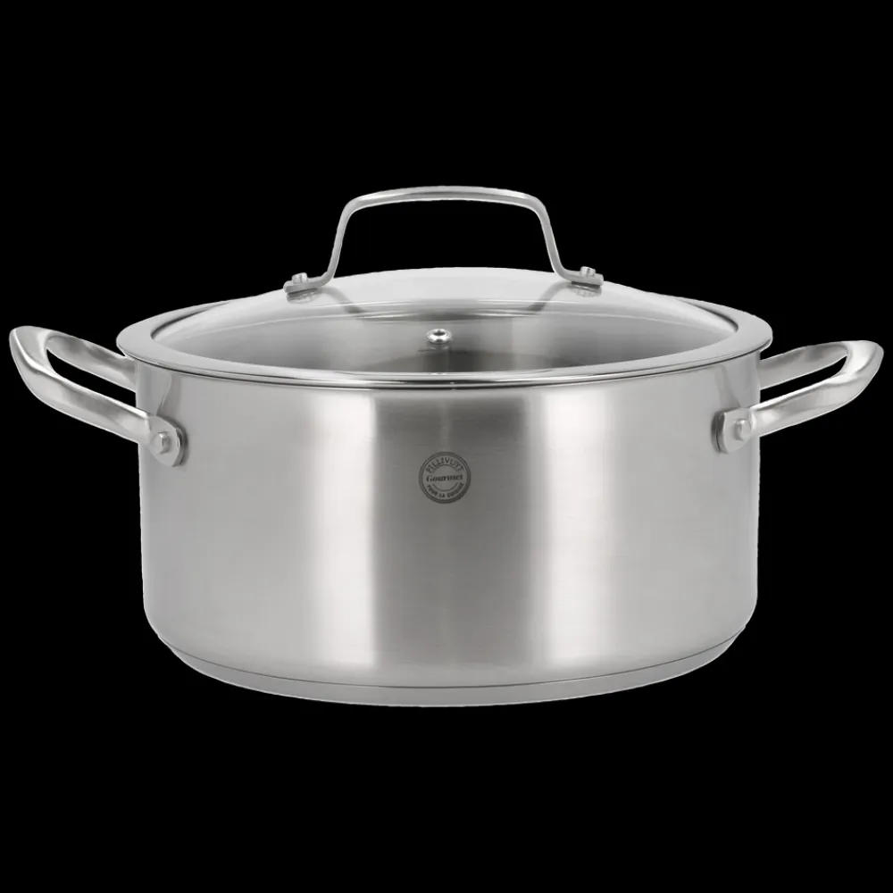 Clearance Pillivuyt Gourmet Roya Gryde med glaslåg Stål