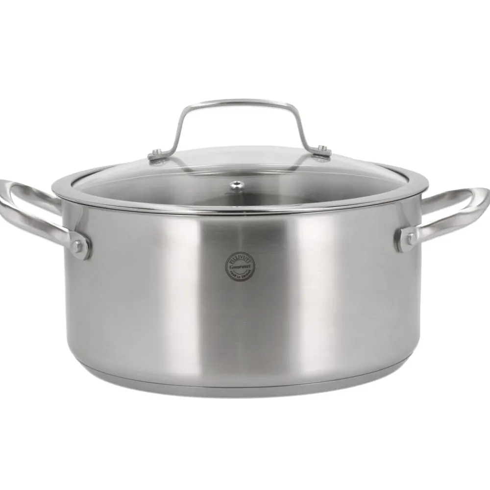 Clearance Pillivuyt Gourmet Roya Gryde med glaslåg Stål