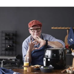 HOLM Rund Silikoneform til airfryer Grå