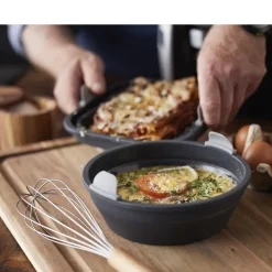 HOLM Rund Silikoneform til airfryer Grå