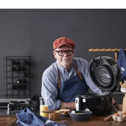 HOLM Rund Silikoneform til airfryer Grå