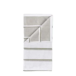 Best Zone Denmark Sauna Badehåndklæde White/Soft Grey/Eucalyptus