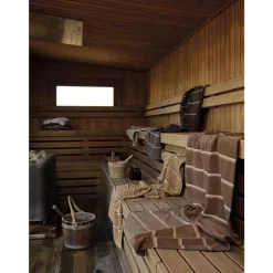 Sale Zone Denmark Sauna Badehåndklæde Black/Soft Grey/Camel