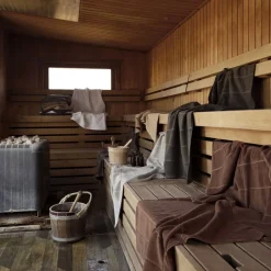 Hot Zone Denmark Sauna Badehåndklæde Grey/Blue Fog/Soft Grey