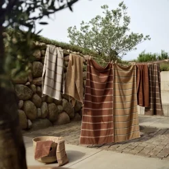 Zone Denmark Sauna Håndklæde Terracotta/Camel/Lupine