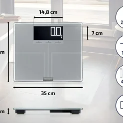 Clearance Soehnle Shape Sense Connect 200 Kropsanalysevægt Grå
