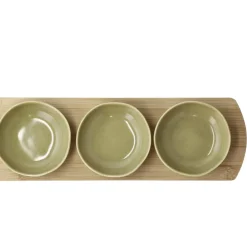 New Villa Collection Shoku Bambusbakke med 3 skåle Pure Green