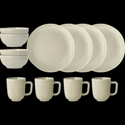 Hot Villa Collection Shoku Brunchsæt 12 dele Soft Beige