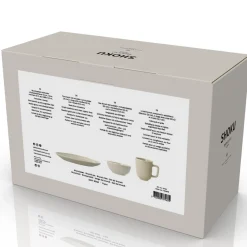 Hot Villa Collection Shoku Brunchsæt 12 dele Soft Beige