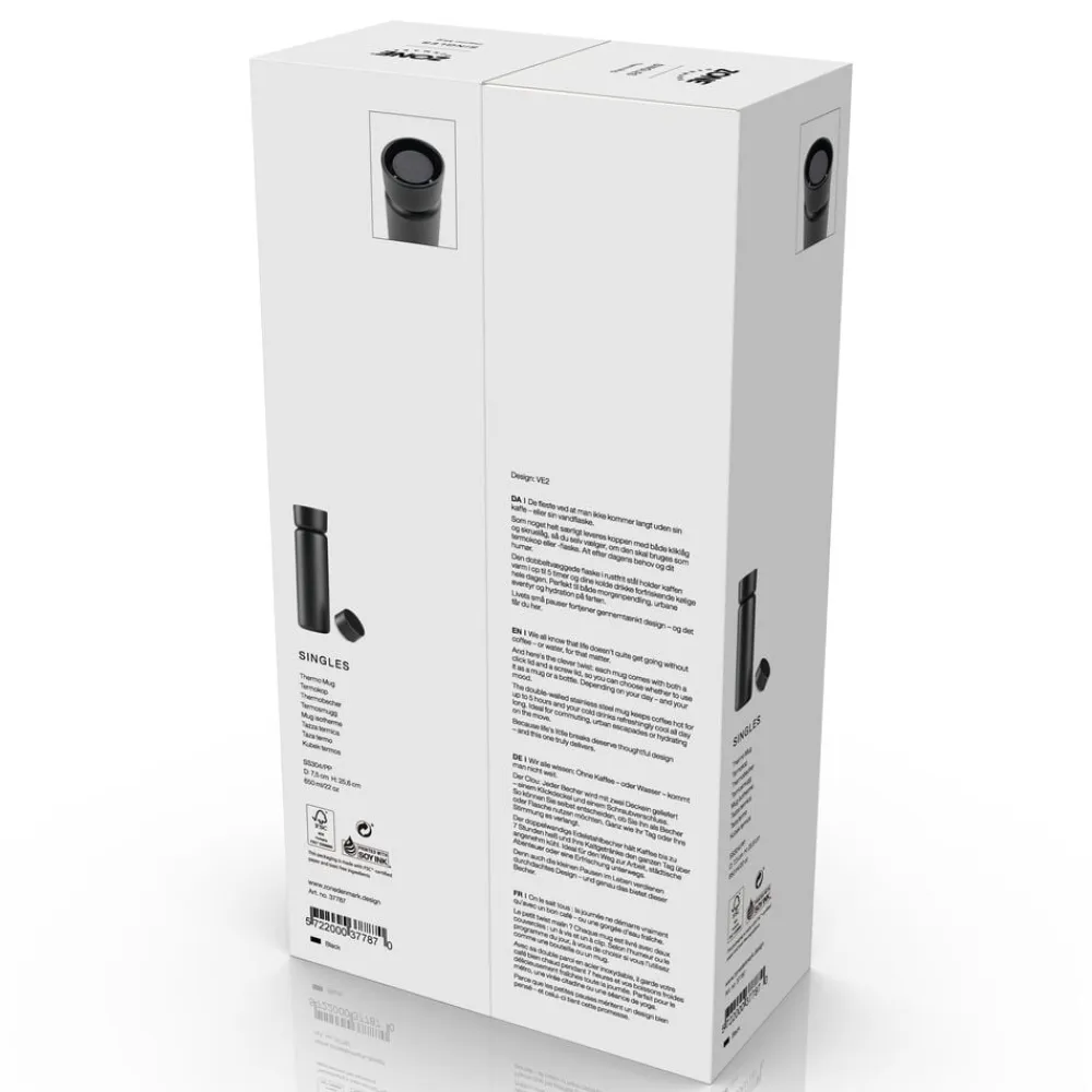 New Zone Denmark Singles Termokop med to låg Black