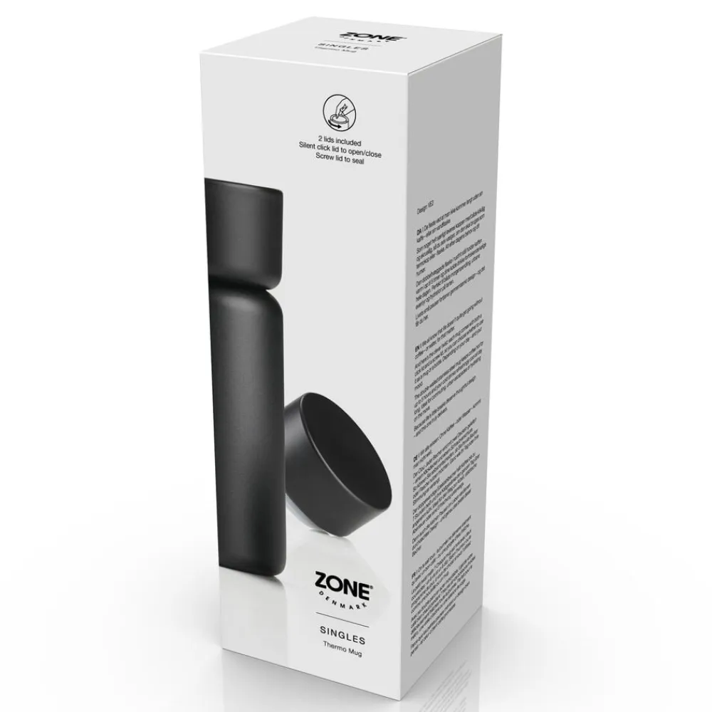 New Zone Denmark Singles Termokop med to låg Black