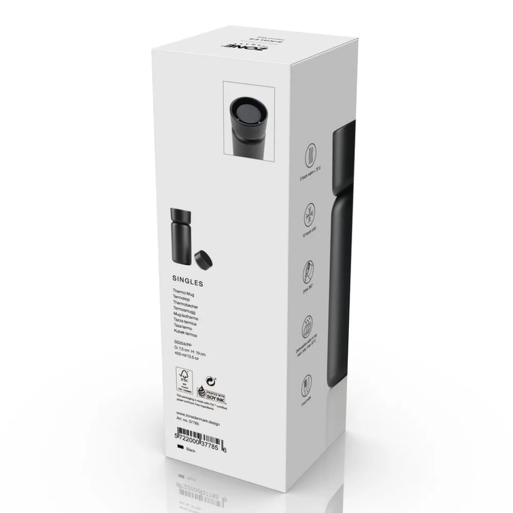 New Zone Denmark Singles Termokop med to låg Black