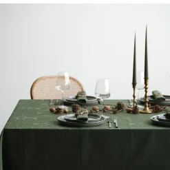 Best Södahl Star Damask Juledug Forest green