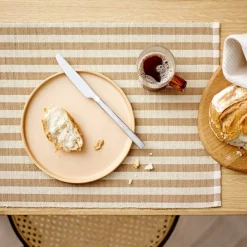 New Södahl Statement Stripe Dækkeserviet 2 stk. Beige