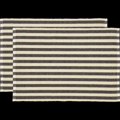 Outlet Södahl Statement Stripe Dækkeserviet 2 stk. Ash