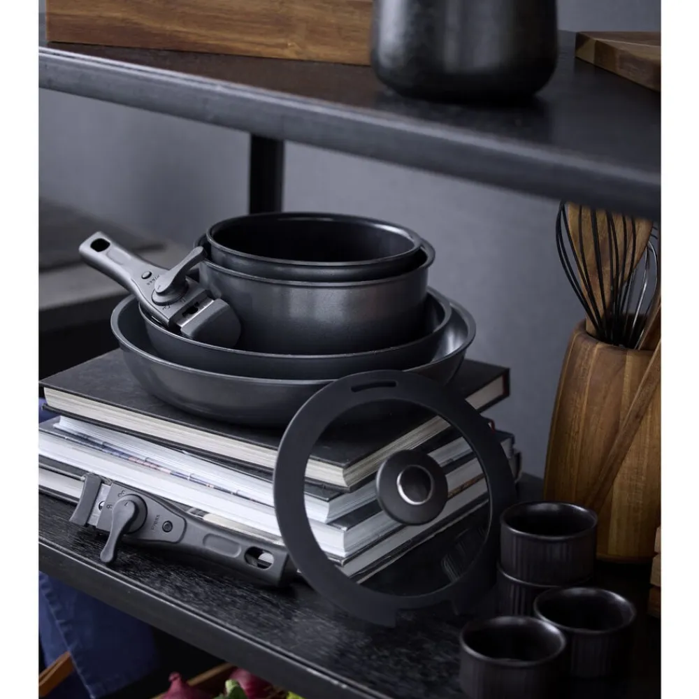 HOLM Stegepandesæt aftagel. håndtag Sort