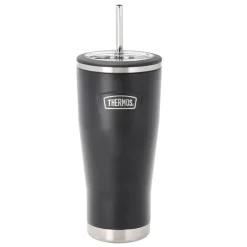 New Thermos Termokrus med sugerør Sort