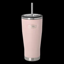 Hot Thermos Termokrus med sugerør Lyserød