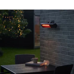 Clearance Nordic Sense Terrassevarmer til væg 1500 watt Sort