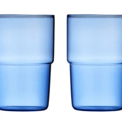 Outlet Lyngby Glas Torino Drikkeglas 2 stk. Blå