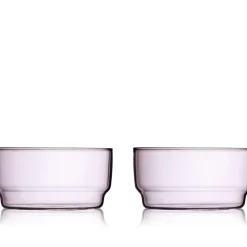 Hot Lyngby Glas Torino Skål 2 stk. Pink