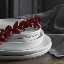 Clearance Pillivuyt Toulouse Tallerken lige kant Hvid