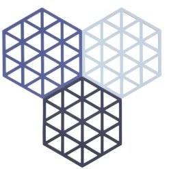 Online Zone Denmark Triangles Bordskåner 3 stk. Midnight/Indigo/Blue