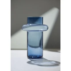 Hot Lyngby Glas Tube Vase Dark Blue