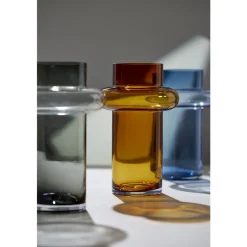 Hot Lyngby Glas Tube Vase Dark Blue