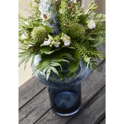 Hot Lyngby Glas Tube Vase Dark Blue