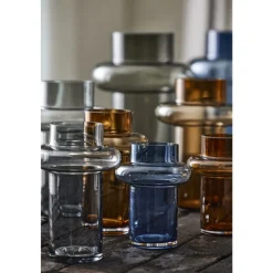 Hot Lyngby Glas Tube Vase Dark Blue