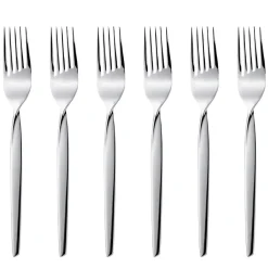 New Gense Twist Kagegaffel 6 stk. Blankt stål