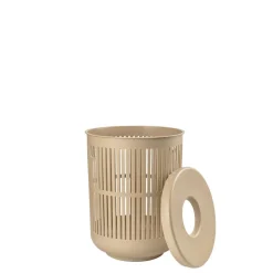 Hot Zone Denmark Ume Vasketøjskurv med låg Camel