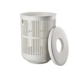 Hot Zone Denmark Ume Vasketøjskurv med låg Soft Grey