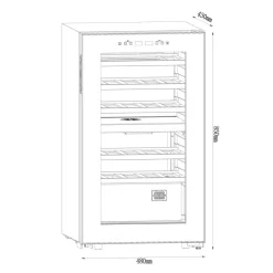 Clearance Nordic Sense Vinkøleskab med 2 zoner Sort