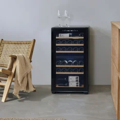 Clearance Nordic Sense Vinkøleskab med 2 zoner Sort