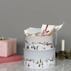 Outlet Pillivuyt Vinter Kagedåsesæt 2 stk. Arctic Ice/Woodrose