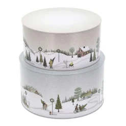 Outlet Pillivuyt Vinter Kagedåsesæt 2 stk. Arctic Ice/Woodrose