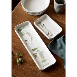 Hot Pillivuyt Vinter Plissé Fad rektangulært Hvid