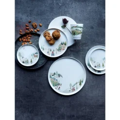 Best Pillivuyt Vinter Toulouse Tallerken flad lige kant Hvid