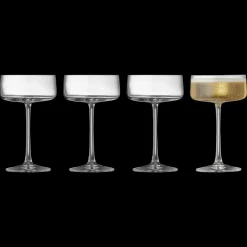 New Lyngby Glas Krystal Zero Champagneskål 4 stk. Clear