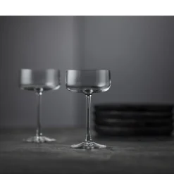 New Lyngby Glas Krystal Zero Champagneskål 4 stk. Clear